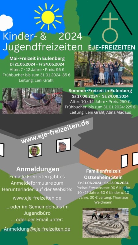 EJE Freizeiten - Flyer 2024